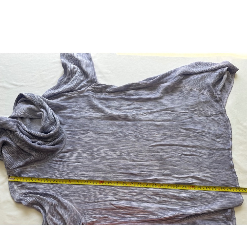 Soft Surroundings Crinkle Asymmetric Cowl Neck Tunic Top Boho Size Petite Large - Picture 9 of 12